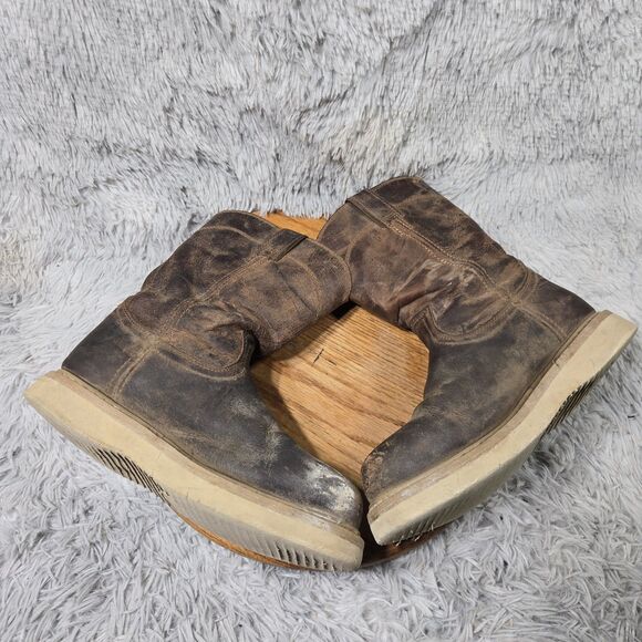 Justin Water Buffalo 10” Men Sz 9.5D Ram Pecan Brown Round Toe Work Boots OW4710 - Picture 4 of 8